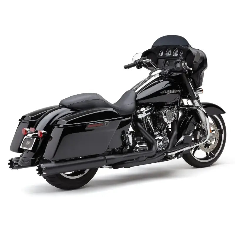 4" Dual Cut Tip Slip On Black Flh/Flt 17 22 - COBRA