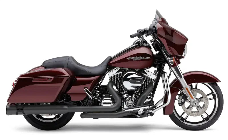 4" Race Pro Slip Ons Black W/Blk Tip Flh/Flt 17 22 - COBRA