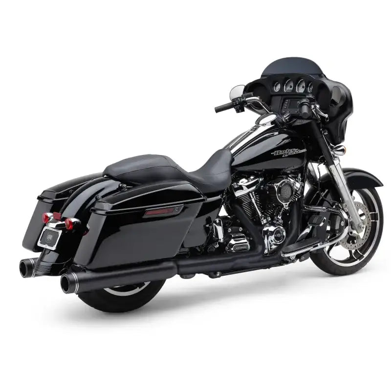 4" Groove Tip Slip On Black Flh/Flt 17 22 - COBRA