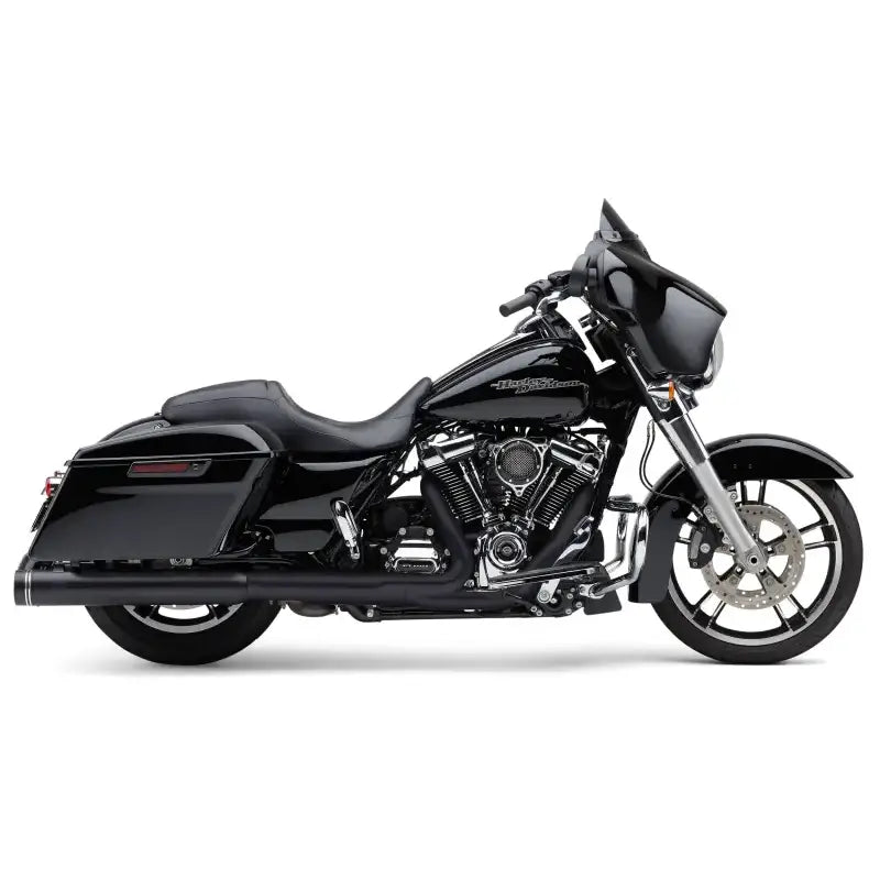 4" Groove Tip Slip On Black Flh/Flt 17 22 - COBRA