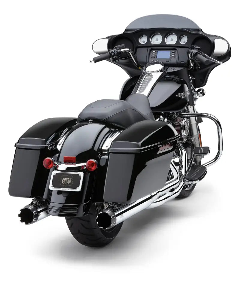 4" Dual Cut Tip Slip On Chrome Flh/Flt 17 22 - COBRA