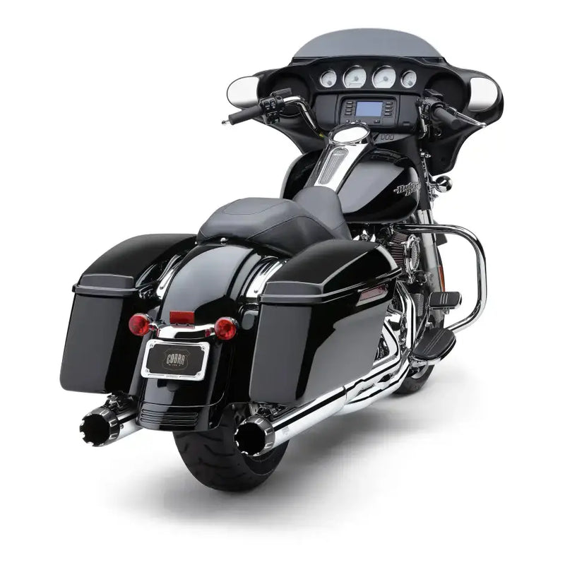 4" Dual Cut Tip Slip On Chrome Flh/Flt 95 16 - COBRA