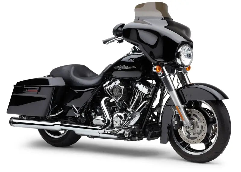 4-Inch Chrome Groove Tip Slip-On for FLH/FLT Models (1995-2016) - COBRA