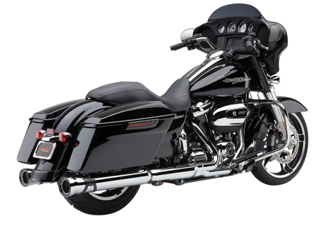4" Race Pro Slip Ons Chrome Flh/Flt 17 22 - COBRA