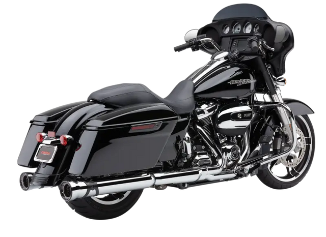4" Race Pro Slip Ons Chrome Flh/Flt 17 22 - COBRA