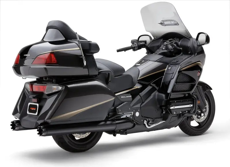 4" Slip On Dual Cut Tips Black Hon Gl1800/F6b - COBRA