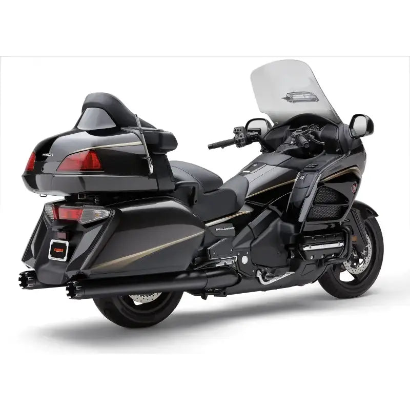 4" Slip On Dual Cut Tips Black Hon Gl1800/F6b - COBRA