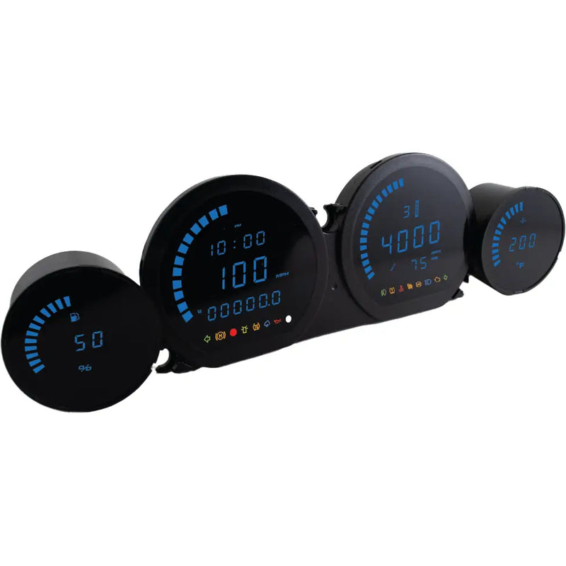 4 Piece Blue Led Gauges `14 22 Flht Flhx Fltr