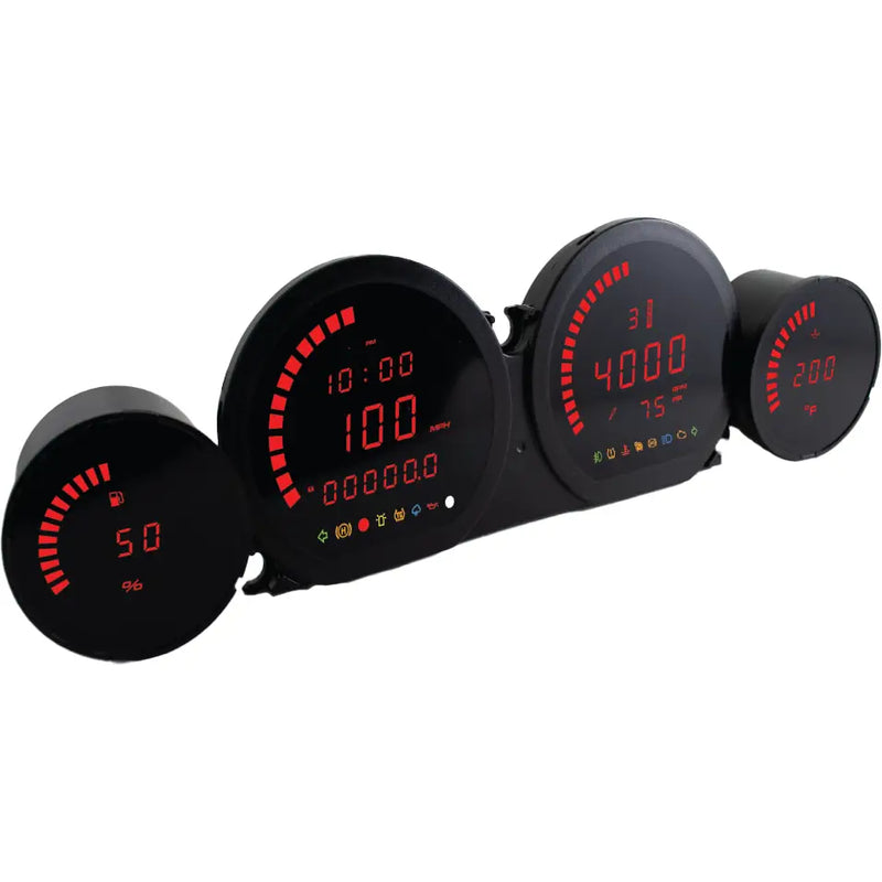 4 Piece Red Led Gauges `14 22 Flht Flhx Fltr