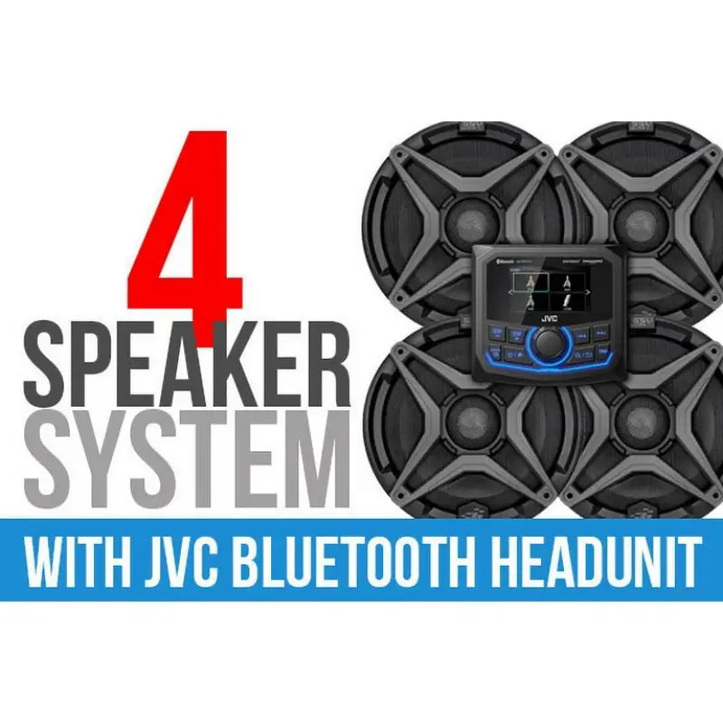 4 Speaker Plug And Play Kit With Jvc Mr1 Receiver 