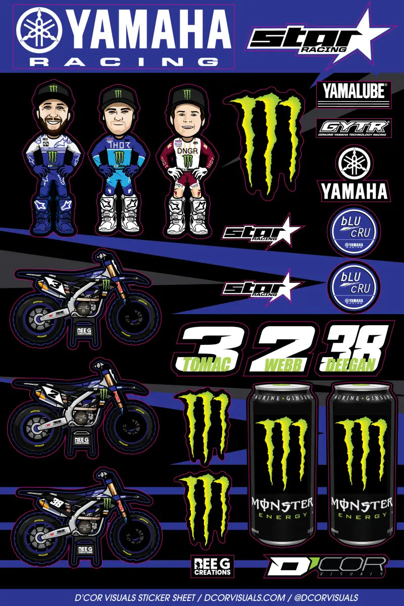 40-50-118 D-Cor Decal Sheets Yamaha - RV and Auto Parts
