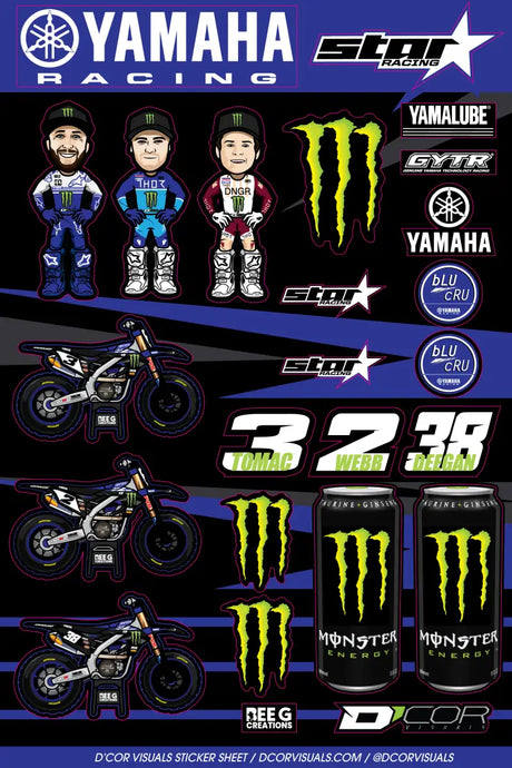 40-50-118 D-Cor Decal Sheets Yamaha - RV and Auto Parts
