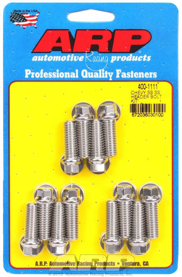400-1111 ARP Fasteners Exhaust Header Bolt For Use With Chevy Small