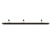 Black rubber bumper step with clips for Maxway T3 Series running board