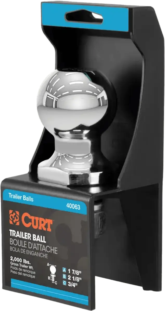 40063 Curt 1 7/8X3/4X2 1/8 Hitch Ball - RV and Auto Parts
