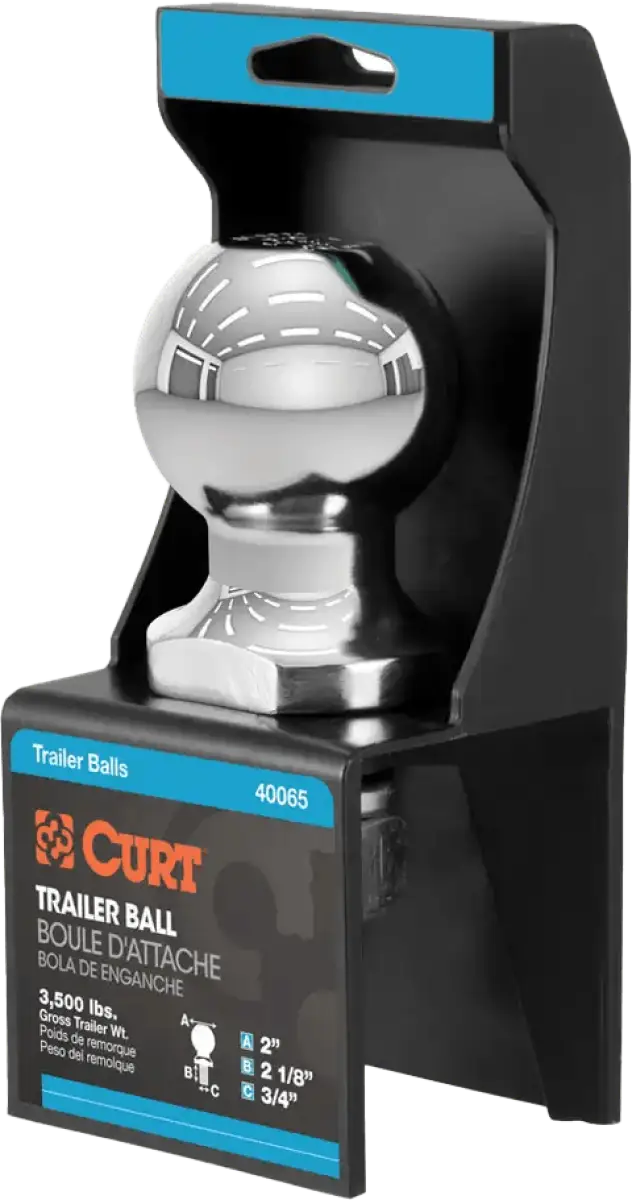 40065 Curt 2 X 3/4 X 2 1/8 Hitch Ball - RV and Auto Parts