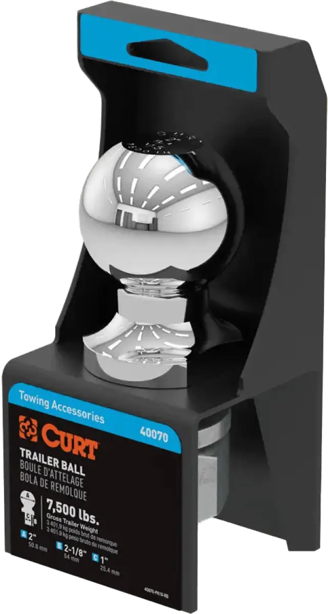 40070 Curt 2 X 1 X 2 1/8 Hitch Ball Pkgd - RV and Auto Parts