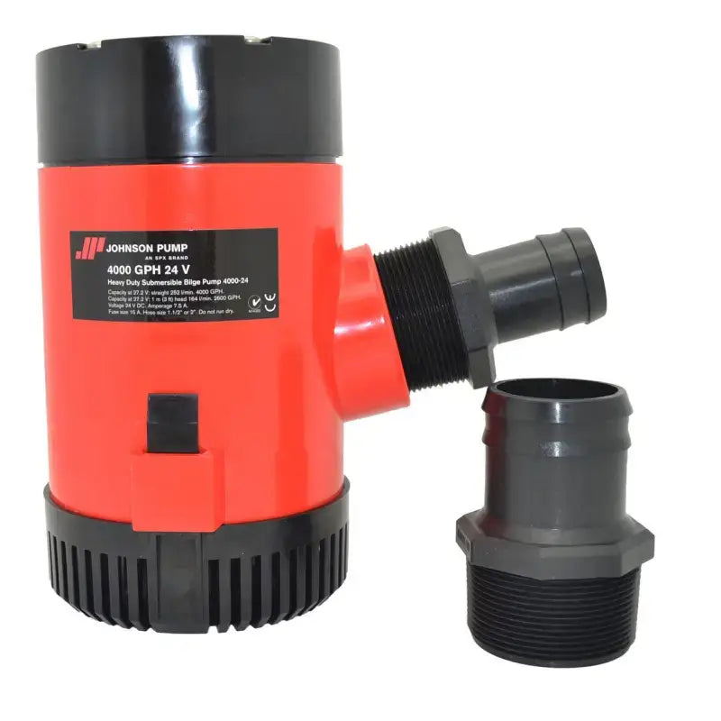 40084 Johnson Pump Hd Bilge Pump 4000Gph 24V No Switch, durable construction, high capacity, marine application.