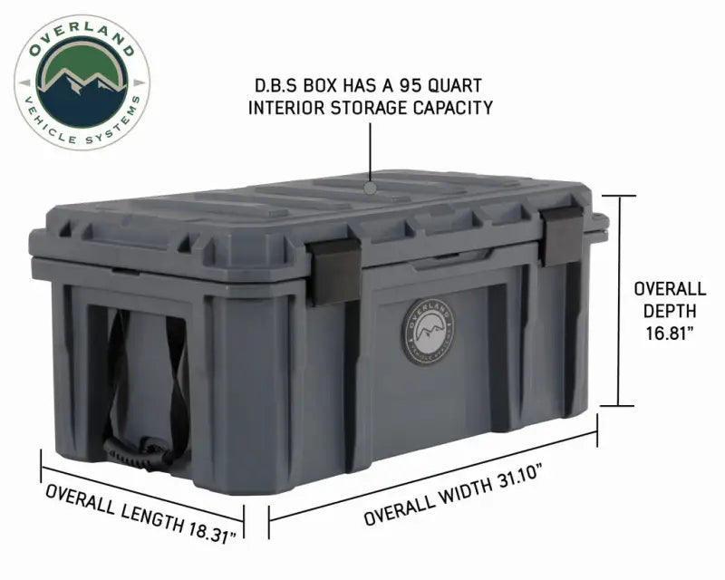 40100011 Overland Vcl D.B.S. - Dark Grey 95 Qt Dry Box