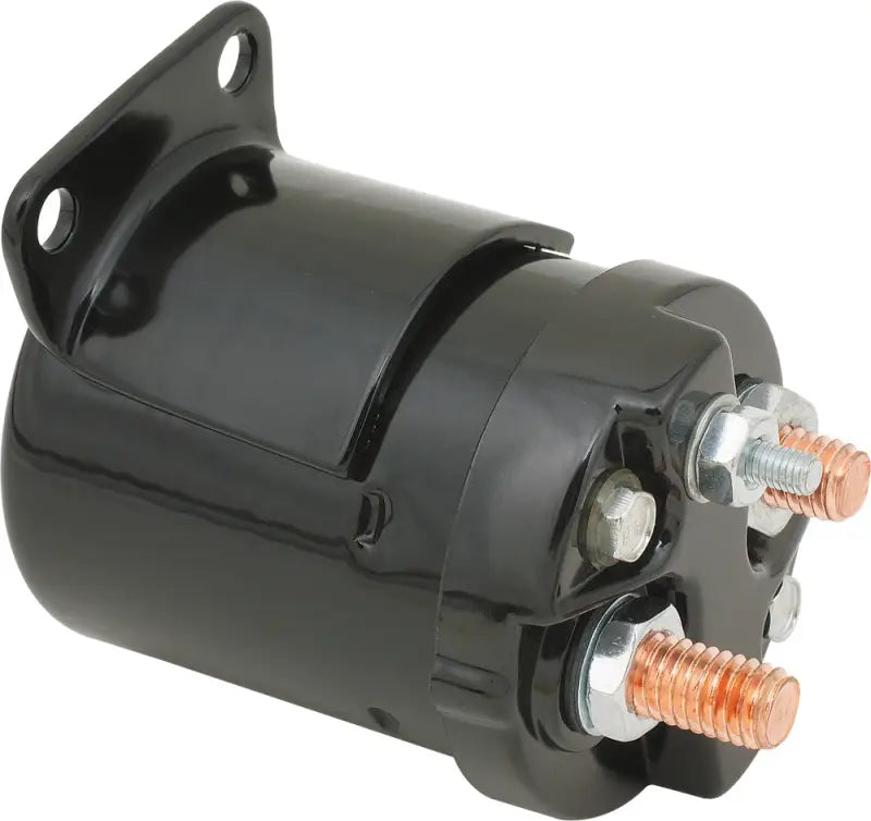 Black 40111B Starter Solenoid with copper terminals for automotive repair