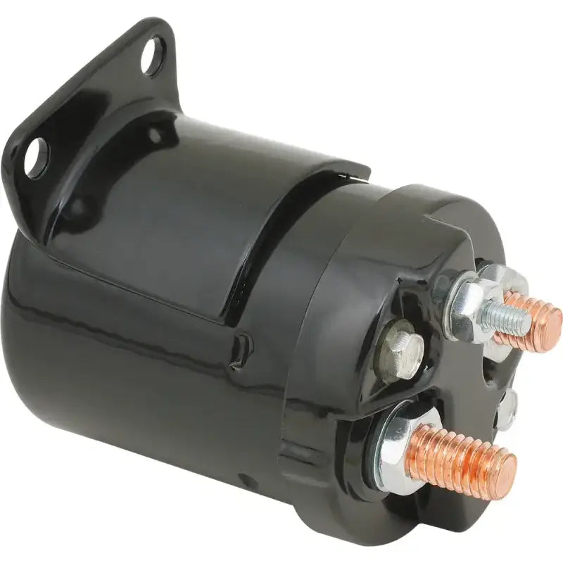 Black 40111B Starter Solenoid with copper terminals for automotive repair