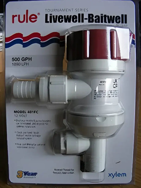 401FC Xylem 500Gph - Livewell 500 Straight Seac - Baitwell Pump