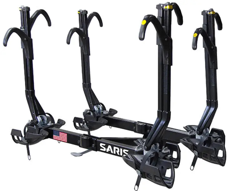 Black hitch-mounted bike rack for 4026f Saris Cyclin Superclamp Ex 4-Bike 2 Hitch