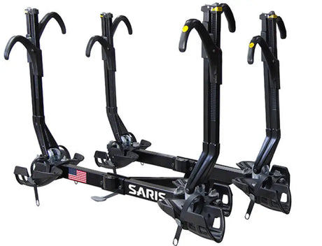 Black hitch-mounted bike rack for 4026f Saris Cyclin Superclamp Ex 4-Bike 2 Hitch