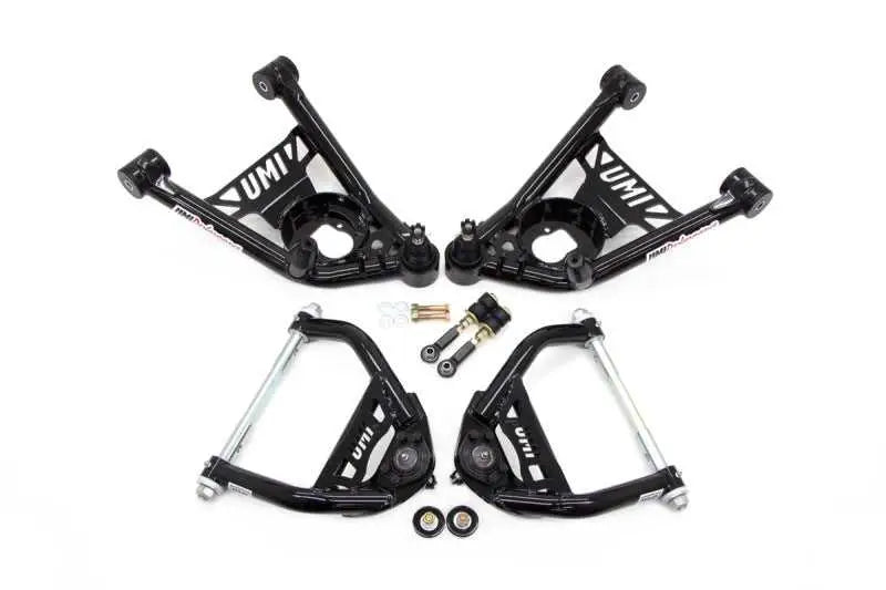 UMI Performance 403133-B UMI Performance 64-72 GM A-Body Tubular Upper & Lower Front A-Arm Kit - Black