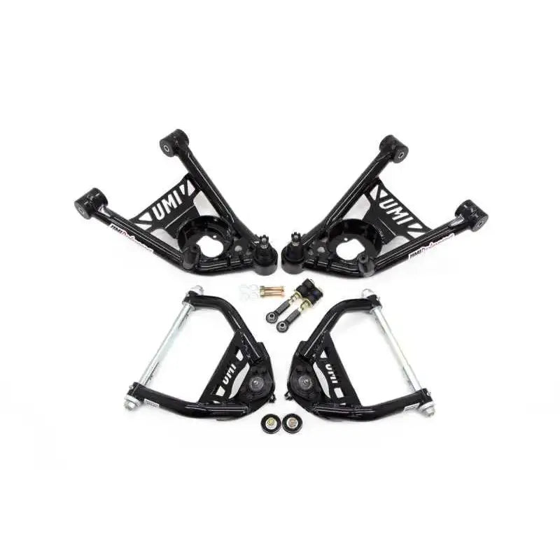 UMI Performance 403133-B UMI Performance 64-72 GM A-Body Tubular Upper & Lower Front A-Arm Kit - Black