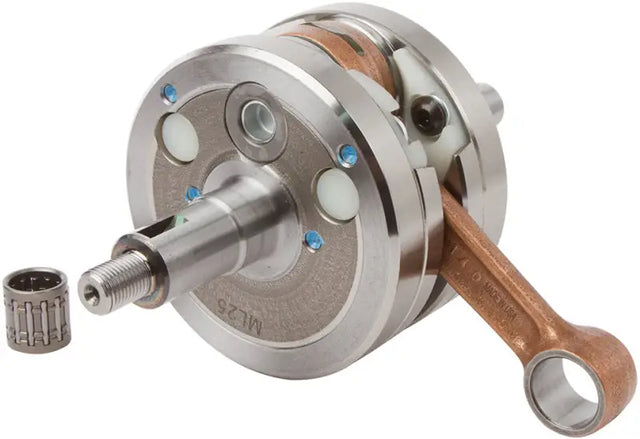 Close-up of 4055 Crankshaft showing connecting rod and needle bearing for hot rods