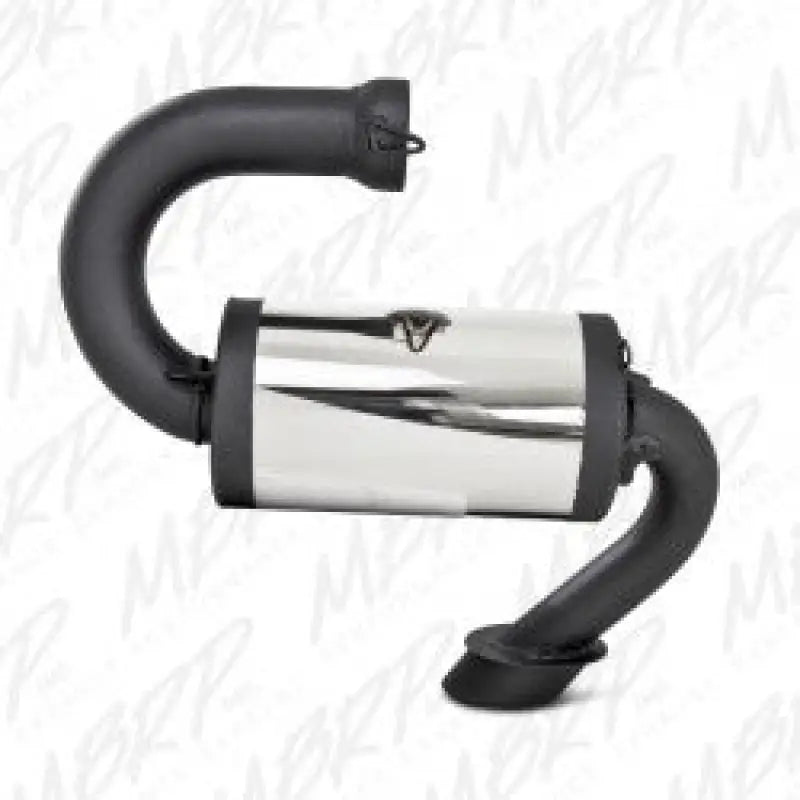 Chrome and black exhaust system on 4055210 Performance Exhaust Trail Silencer for performance exhaust trail
