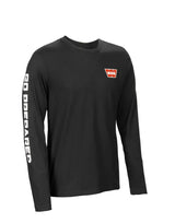 Black warn m-long-sl-b2-small long-sleeved shirt with comfortable fit for casual wear