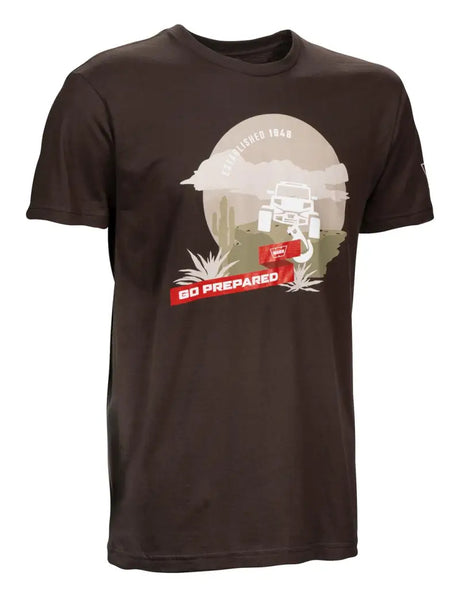 Brown graphic t-shirt from Warn M-Short-Sl-G1-Small for a secure fit
