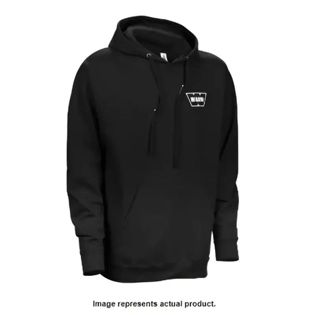 Black warn m-hood-g1-large hoodie offering superior protection and comfy fit