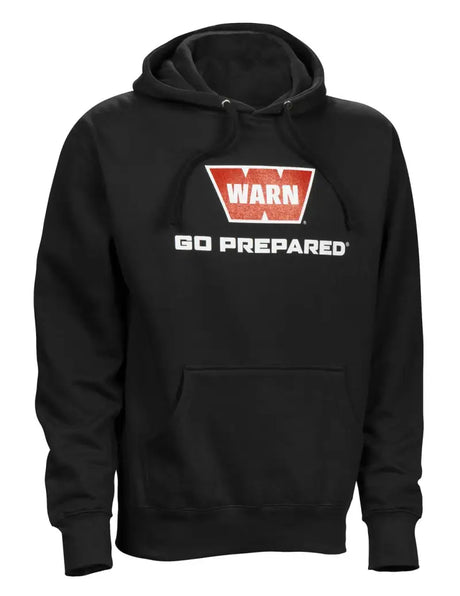 Black Warn W-Hood-B1-Medium hoodie with hood cover for casual wear