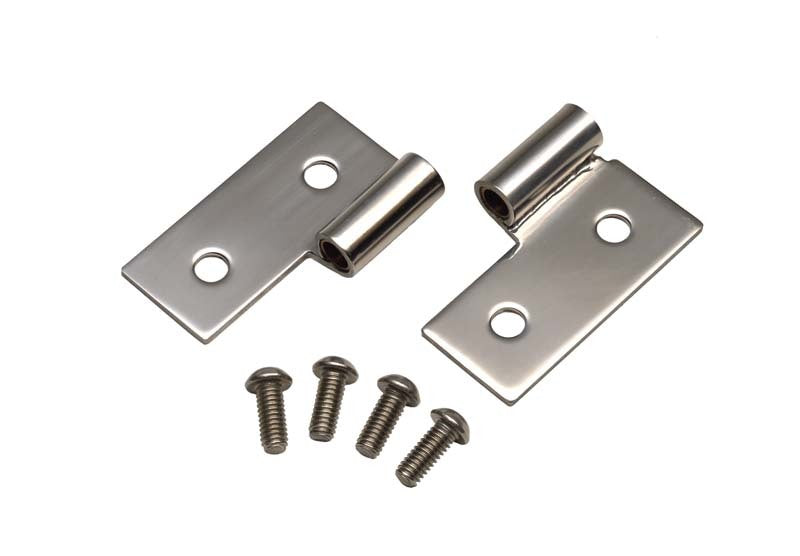 Kentrol 30407 Kentrol 76-06 JEEP CJ Wrangler YJ/TJ Lower Door Hinge Pair - Polished Silver