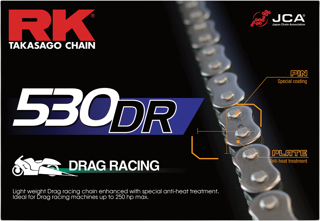 RK Excel 530 DR Drag Racing Chain 530DR-140 - 530DR 140