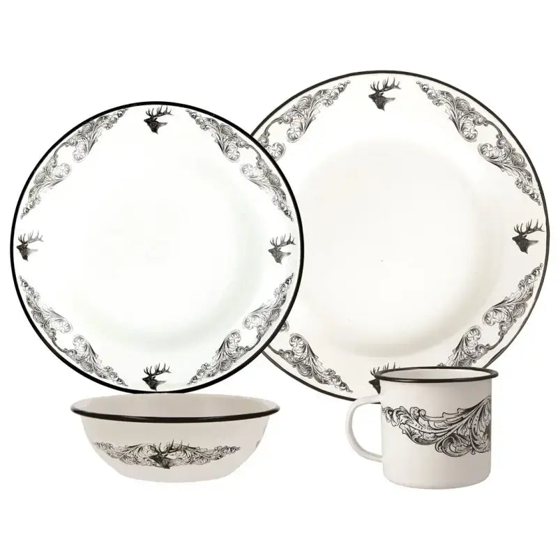 41-2005 Utica Usa 16 Pc Enamelware Set - Dish
