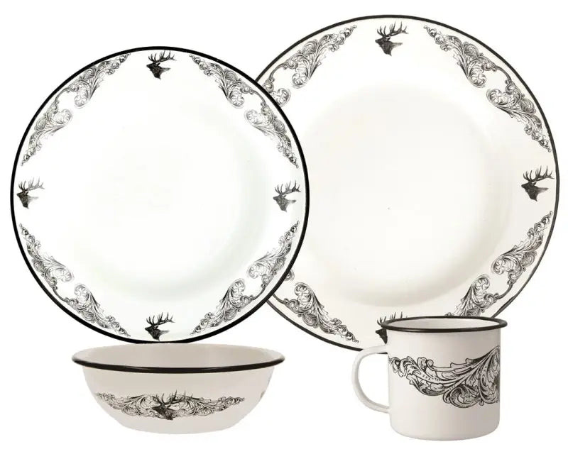 41-2005 Utica Usa 16 Pc Enamelware Set - Dish