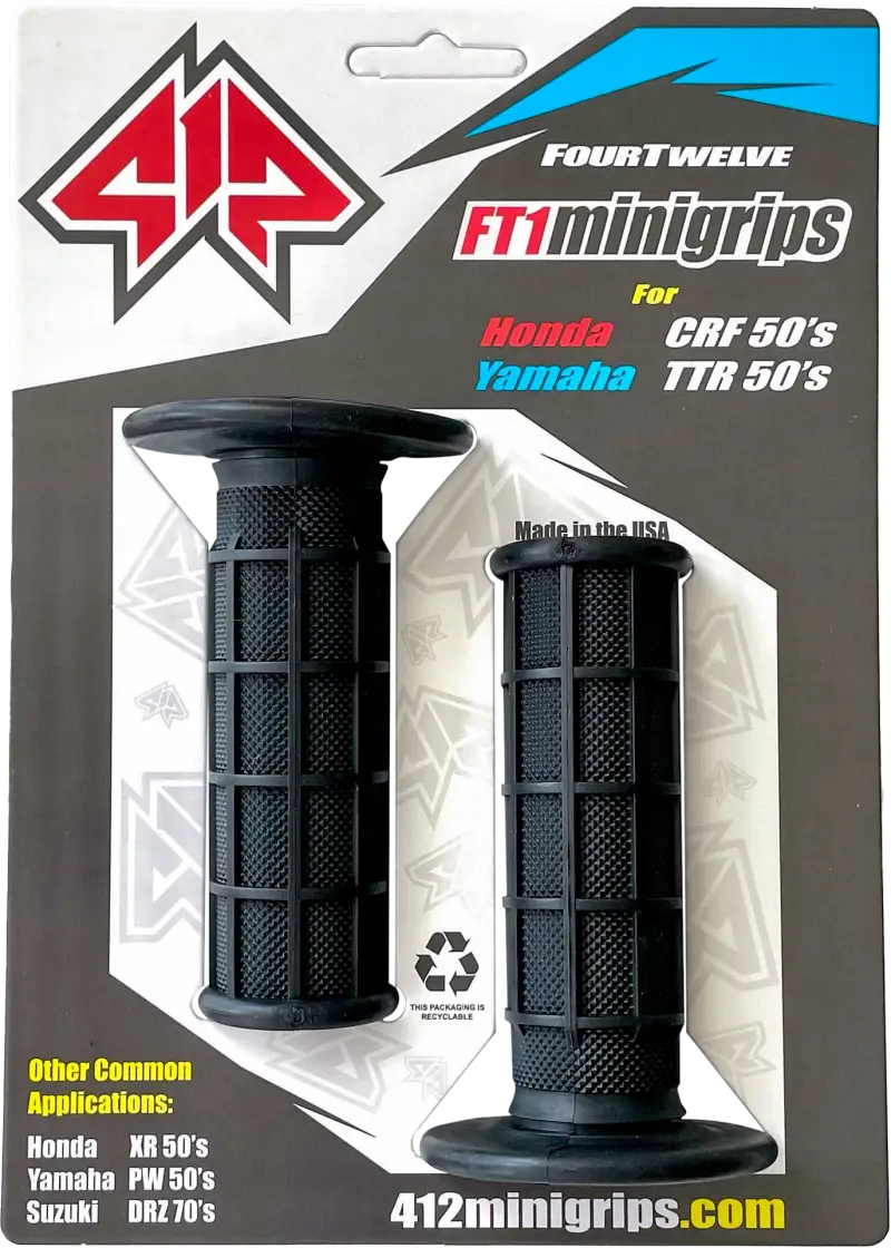 412-G100 Mini Grips Black 3/4’’ - Pee Wee/Pit Bike