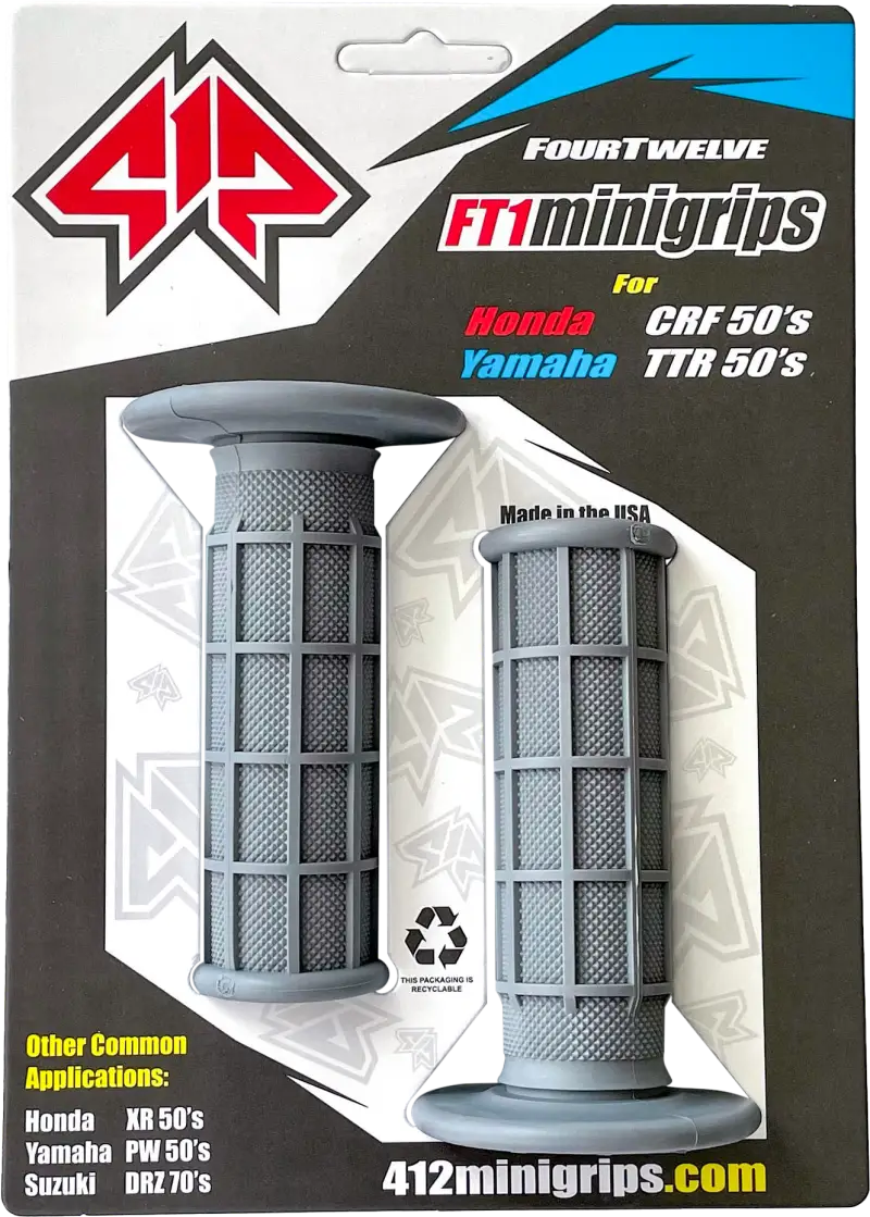 412-G101 Mini Grips Grey 3/4’’ - Pee Wee/Pit Bike