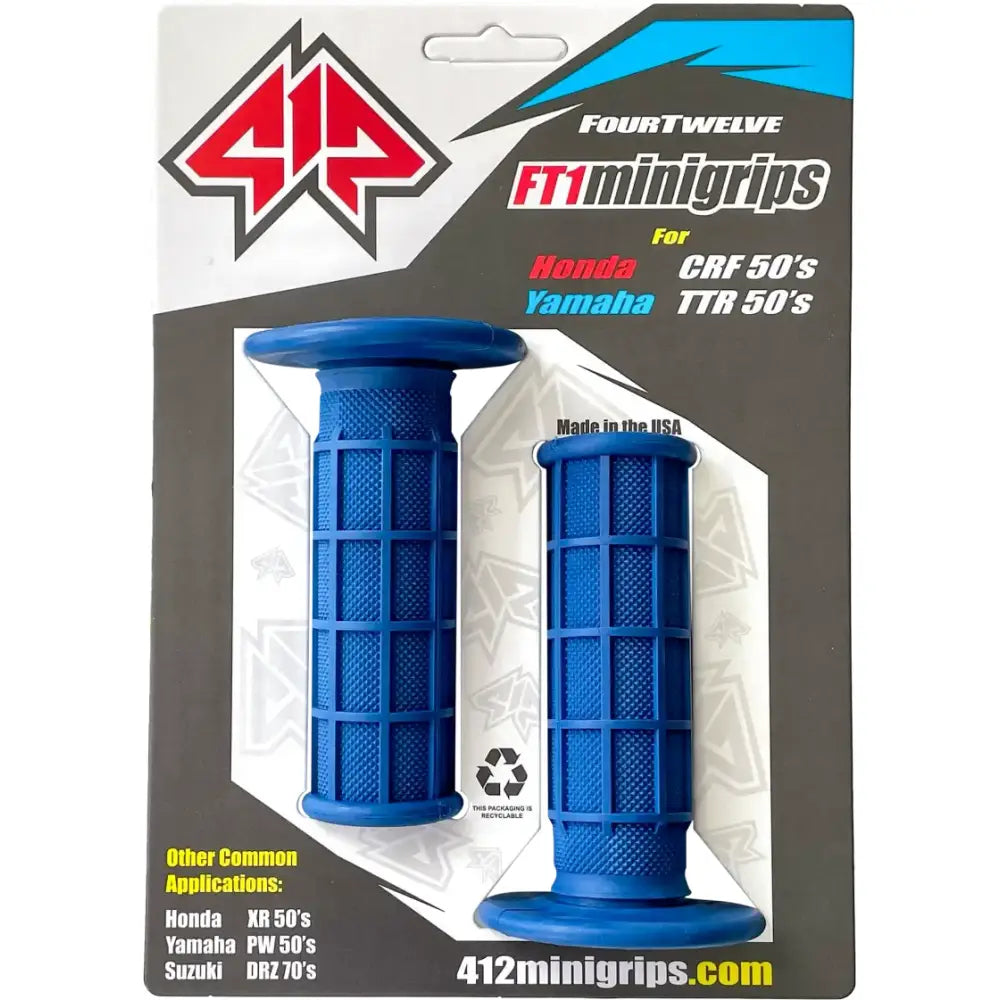 412-G102 Mini Grips Blue 3/4’’ - Pee Wee/Pit Bike