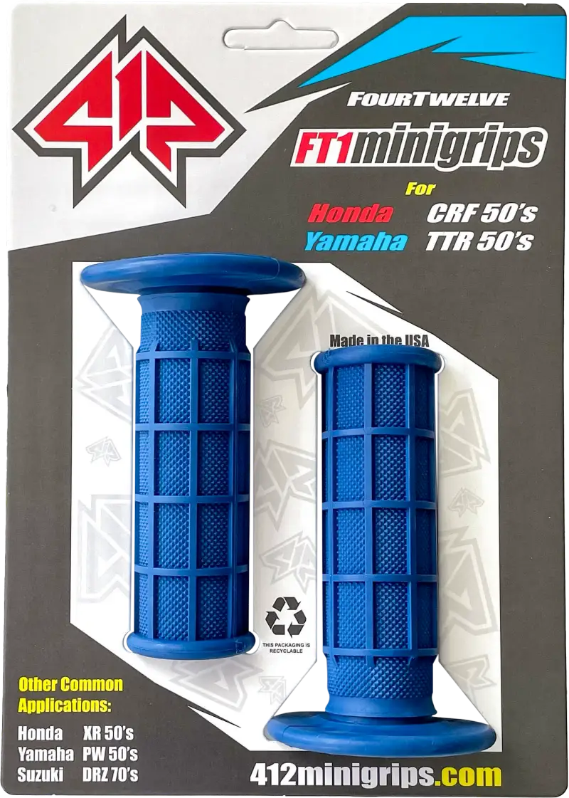 412-G102 Mini Grips Blue 3/4’’ - Pee Wee/Pit Bike