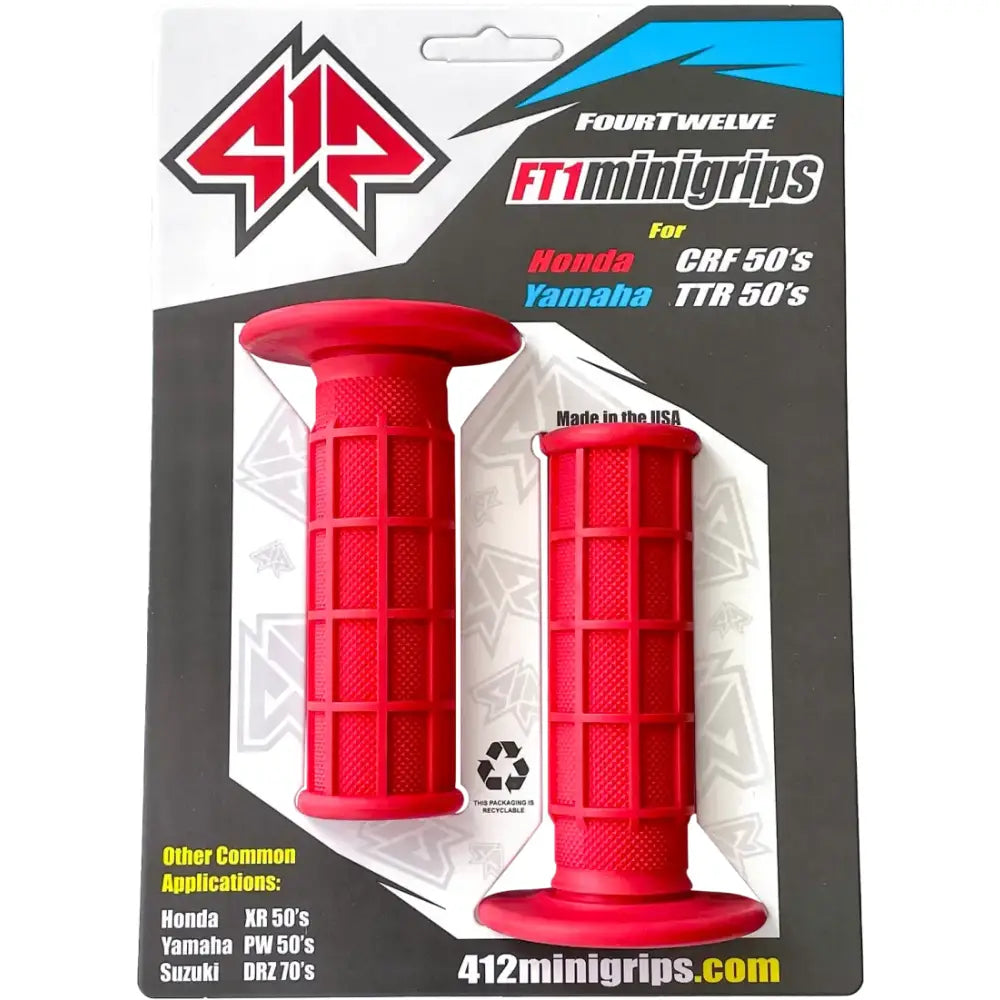 412-G103 Mini Grips Red 3/4’’ - Pee Wee/Pit Bike