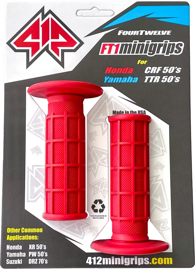 412-G103 Mini Grips Red 3/4’’ - Pee Wee/Pit Bike