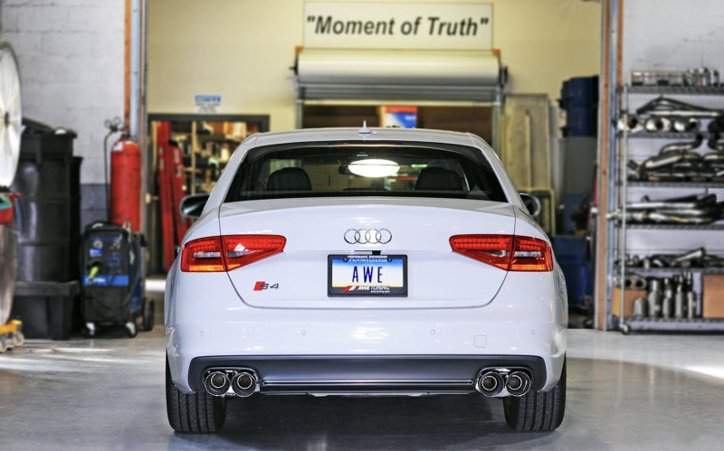 AWE Tuning 3010-42016 AWE Tuning Audi B8.5 S4 3.0T Touring Edition Exhaust System - Chrome Silver Tips (102mm)
