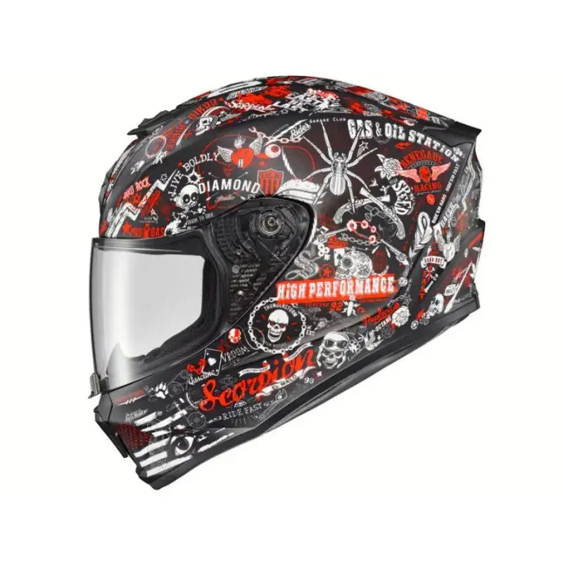 42-2205 Scorpion Exo Exo-R420 Full-Face Helmet Shake Ii Red Lg - RV and Auto Parts