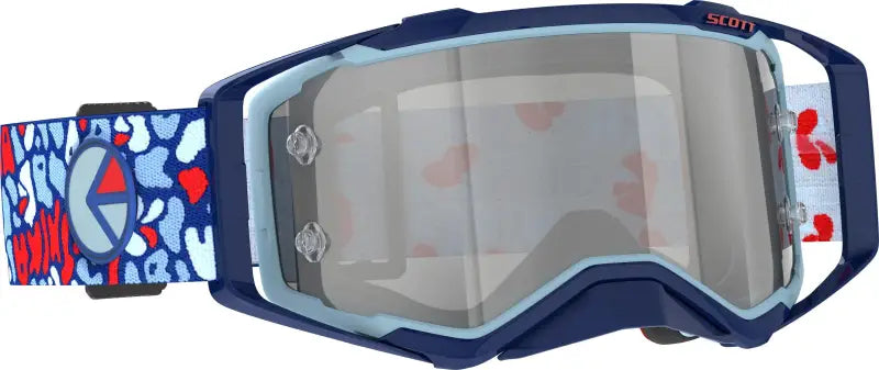 422080-1105269 Scott Prospect Goggle Ethika Blue/Red Silver Chrome Works - RV and Auto Parts
