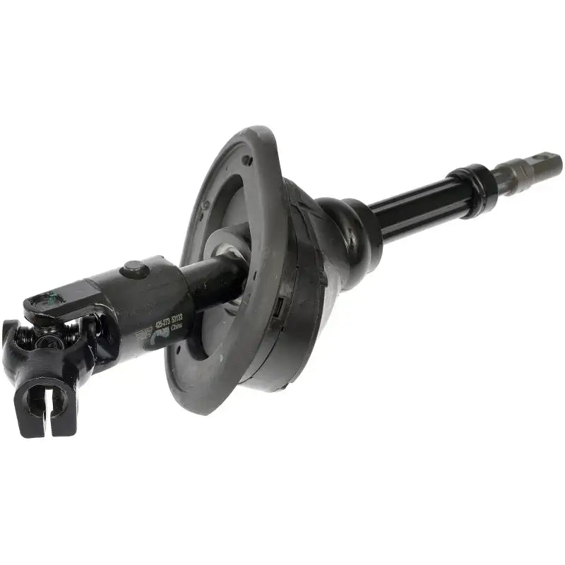 Black automotive steering shaft with universal joint for Dorman steering shaft assembly